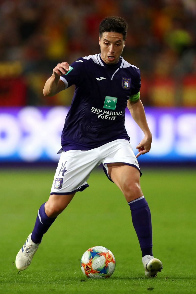 Samir Nasri in action for RSC Anderlecht against KV Mechelen - Jupiler Pro League